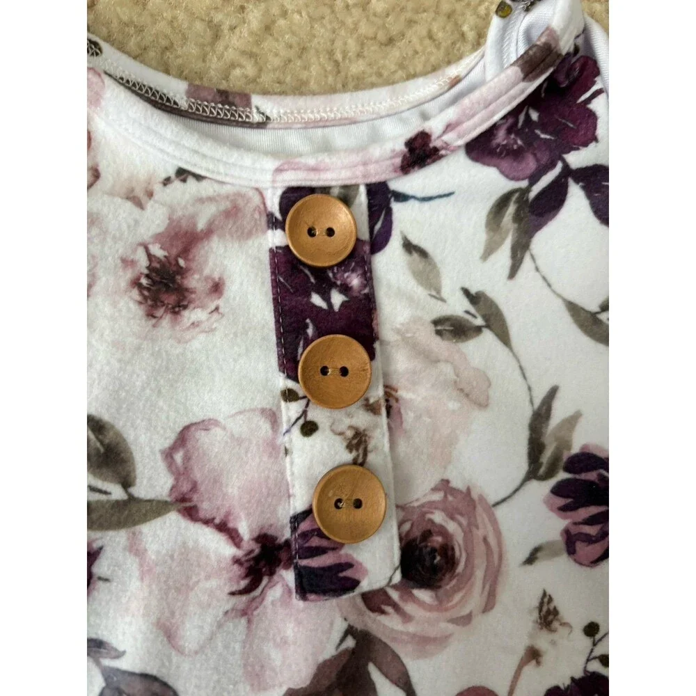 Caden Lane Floral Gown newborn 7-14 lb